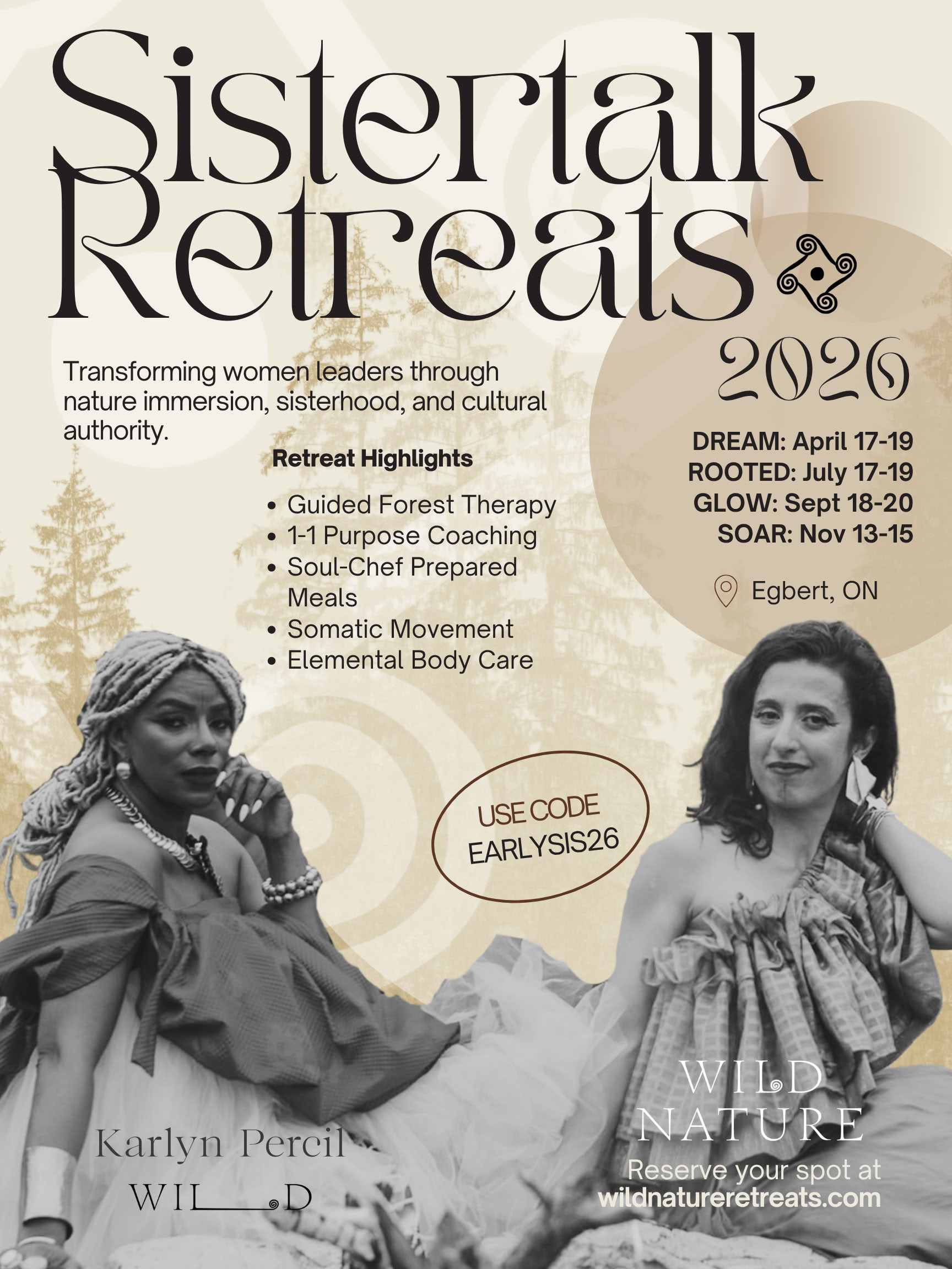 Ретриты Sistertalk — Позднелетнее сияние: ретрит стихии минералов/природы — Wild Nature Retreats