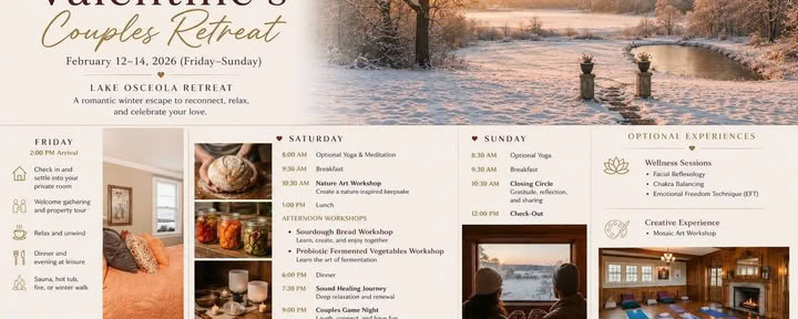 Ретрит для пар ко Дню святого Валентина — Lake Osceola Retreat
