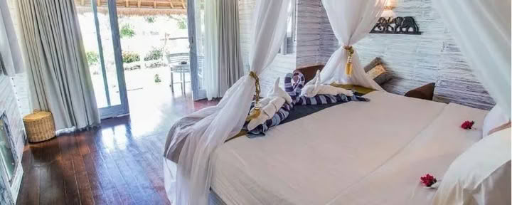 Бунгало Bay Shore Lembongan — двухместная спальня